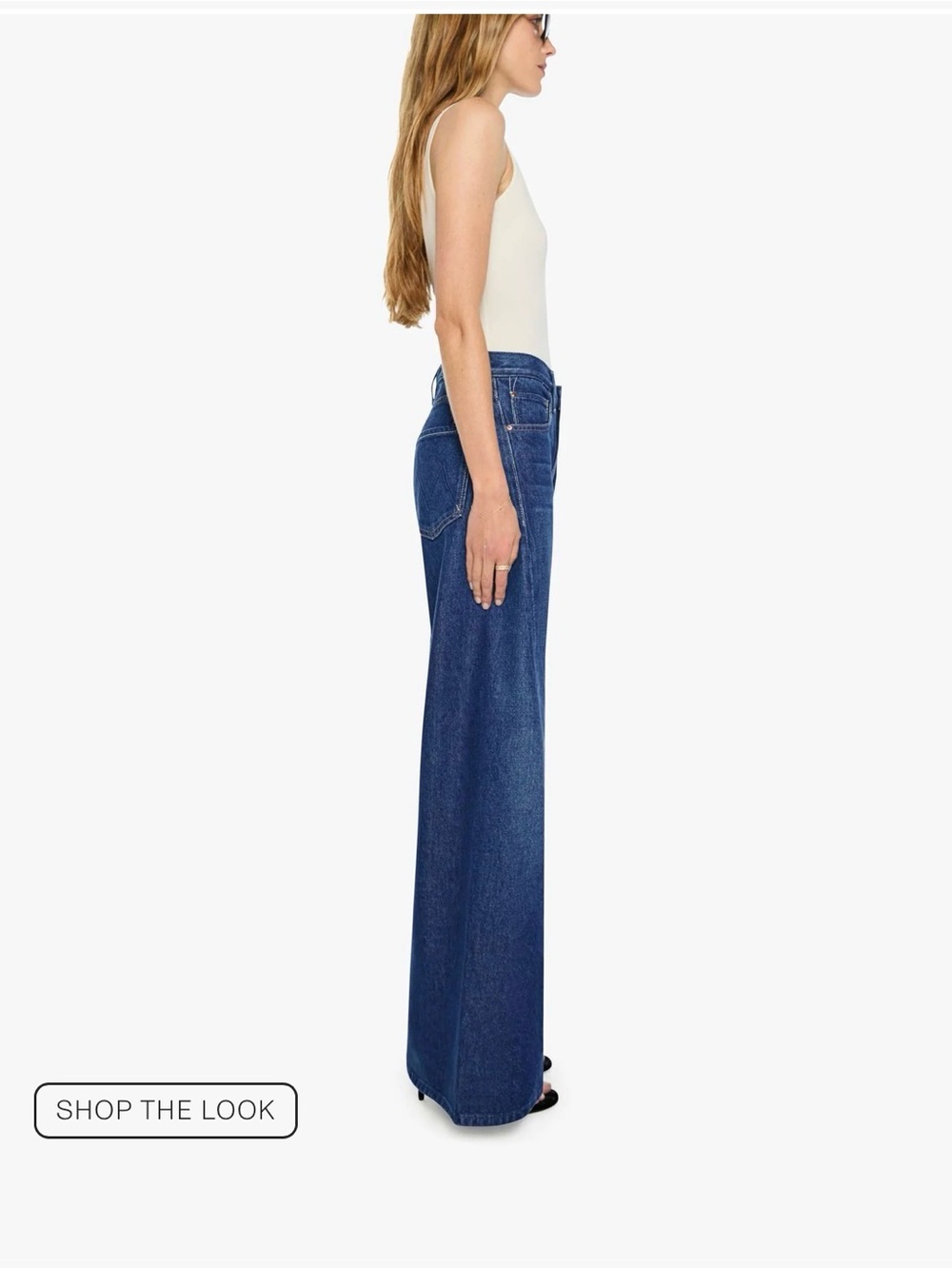 MOTHER High-Rise Wide Leg Jeans Lemon Twist. Color-Yes Chef - Picture 2 of 5